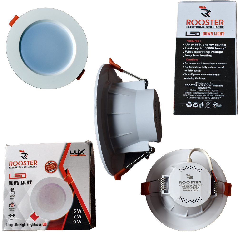 Rooster Ceiling LED Round Flat Down Light
